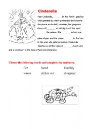 Cinderella Reading ,Cloze-Test , vocab ,short fairy tale ...I hope you like it.. ENJOY!!