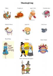 English Worksheet: Thanksgiving Vocabulary