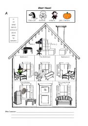 English Worksheet: Ghost House!