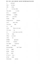 English Worksheet: TO BE AND NEGATIVES