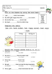 English Worksheet: feeling