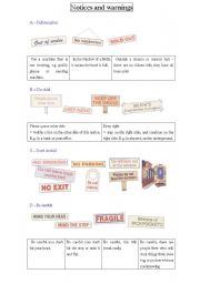 English Worksheet: Signs and warnings