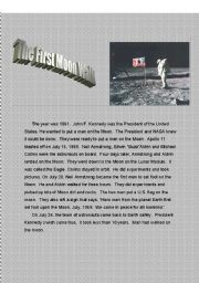 English Worksheet: The first moon walk