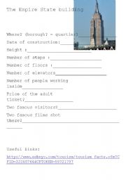 English Worksheet: the empire state building