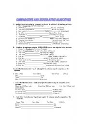 English Worksheet: COMPARATIVES AND SUPERLATIVES