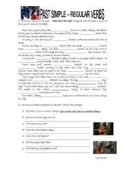 English Worksheet: past simple of regular verbs