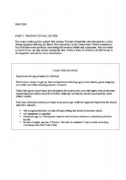 English worksheet: WRITING FCE