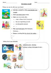 English Worksheet: Introduce myself