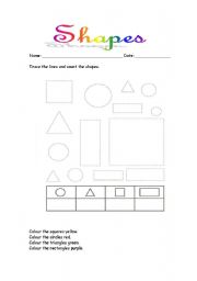 English worksheet: Shapes