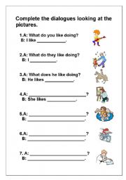 English Worksheet: Hobbies