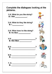 English worksheet: Hobbies