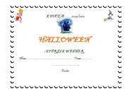 halloween certificate