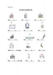 English worksheet: In the classroom