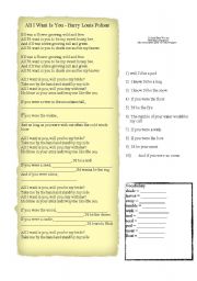 English Worksheet: Second Conditional - Song: 