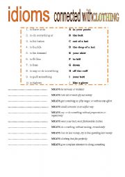 English Worksheet: IDIOMS connected with CLOTHING