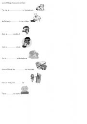 English worksheet: present continuous