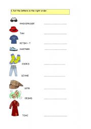 English worksheet: Clothes 1