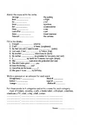 English Worksheet: Quiz Units 13 14
