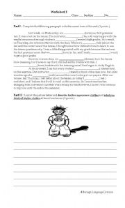 English Worksheet: appearance