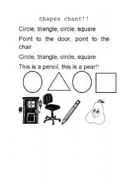 English worksheet: Shapes chant