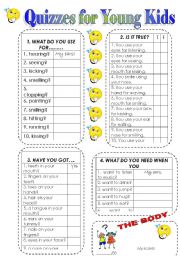 English Worksheet: Quizzes for Young Kids