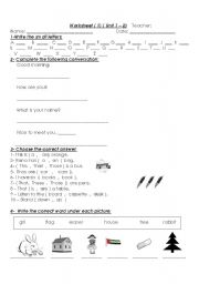 English worksheet: worksheet