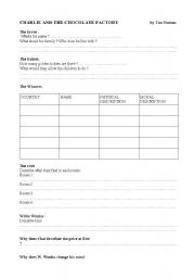 English Worksheet: charlie and the chocolate factory worksheet