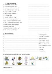 English worksheet: routine