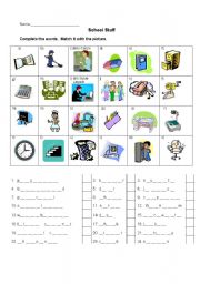 English Worksheet: Classroom object