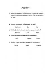 English worksheet: oio