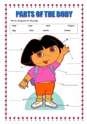 English Worksheet: Parts of the body