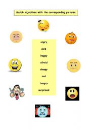 English worksheet: emotions