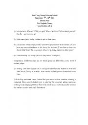 English Worksheet: Lesson Plan