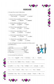 English Worksheet: superlatives
