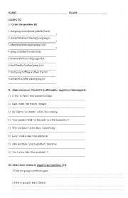 English worksheet: GOING TO