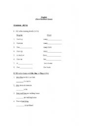 English Worksheet: EXAM