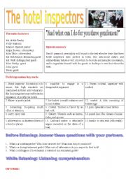 English Worksheet: The hotel inspectors