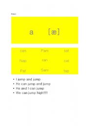 English Worksheet: phinics