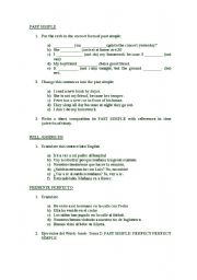 English worksheet: tenses