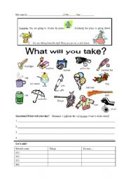 English Worksheet: Vacation