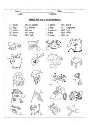 English Worksheet: Test for kids