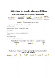 English worksheet: Adjectives/Questions
