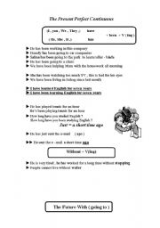 English worksheet: the present perfect conti