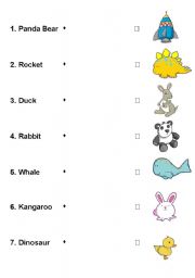 English worksheet: Animals Matching