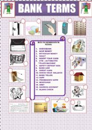 English Worksheet: BANK TERMS 