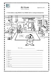 English Worksheet: The bedroom/ There is, There are