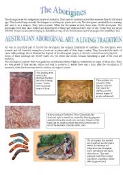 Australian Aboriginal Art - Reading comprehension