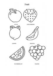 English Worksheet: FRUIT