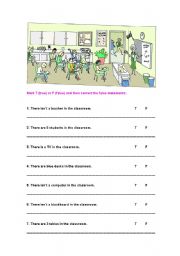 English Worksheet: There is / There are