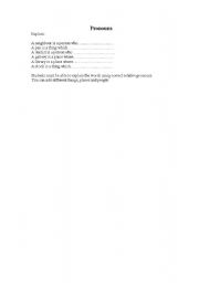 English Worksheet: Pronouns